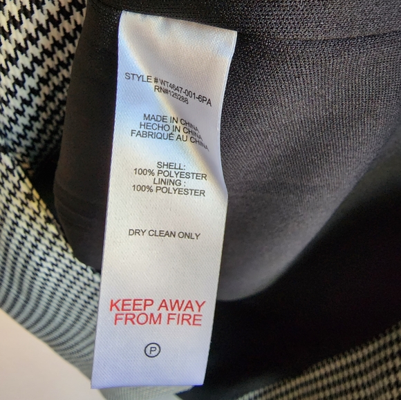 Jason Wu HoundstoothV-Neck Blazer Dress Long-Sleeve NWT Size M - Picture 8 of 11